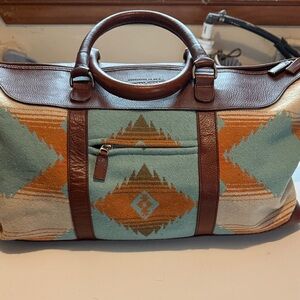 Pendleton Wool and Leather Duffel Bag
